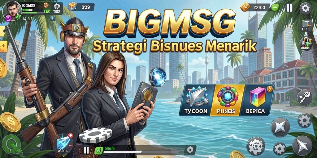 Tangkapan layar BIGMSG menunjukkan pengalaman gameplay Tycoon yang dinamis.