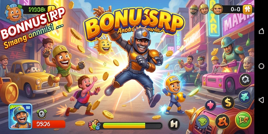 Tampilan gameplay menarik dari BONUSRP dengan tantangan arcade.