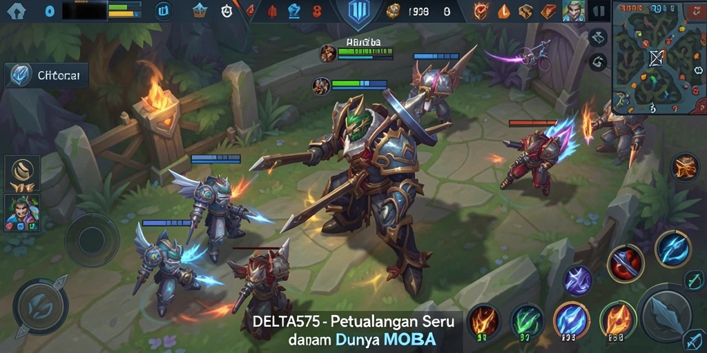 Tampilan gameplay seru dalam DELTA575 dengan pertarungan taktis.