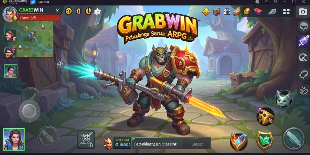 Tangkapan layar menampilkan aksi gameplay seru di GRABWIN.