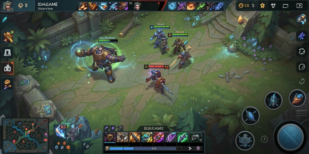 Tangkapan layar <strong>IDAGAME</strong> menampilkan aksi seru dalam pertarungan MOBA.
