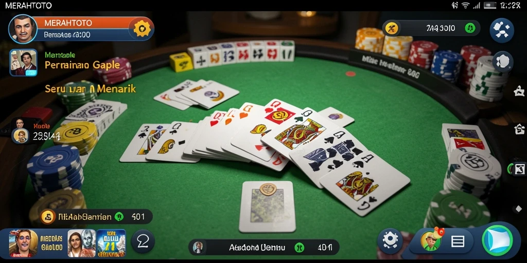 Screenshot utama menampilkan gameplay seru Gaple di MERAHTOTO.