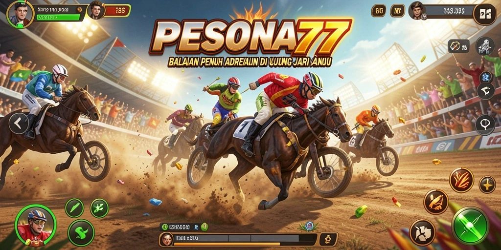 Gameplay PESONA77 yang seru dan mendebarkan saat balapan.