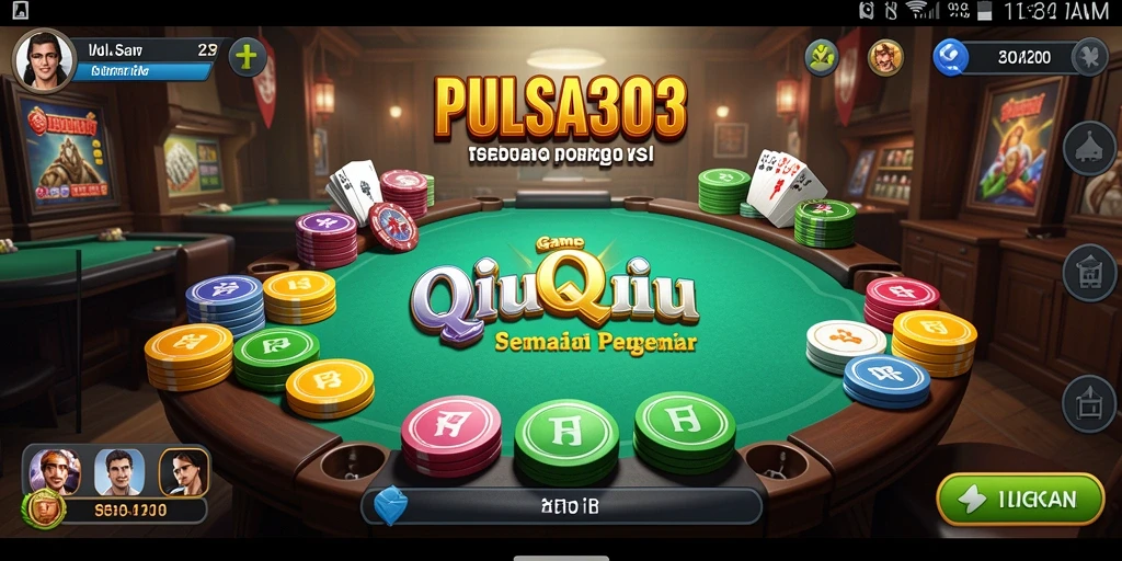 Screenshot gameplay PULSA303 yang penuh aksi QiuQiu.