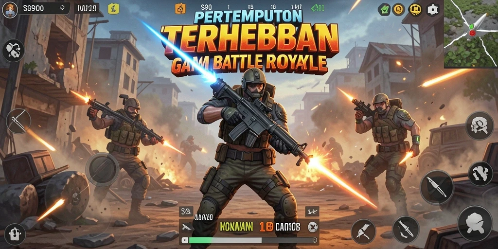 Gameplay seru dalam S80 dengan aksi Battle Royale yang mendebarkan.