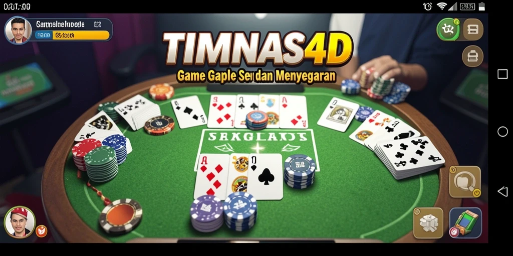 Tampilan permainan Gaple yang seru dan interaktif di TIMNAS4D.